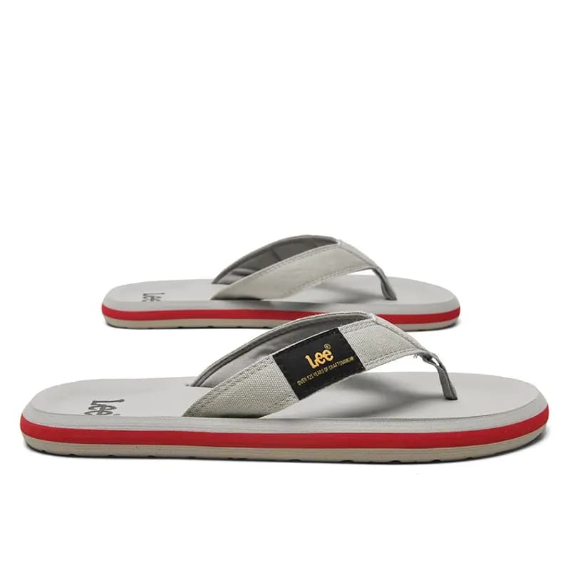 Lee Rubber Sole Stitching Odor Resistant Abrasion Resistant Slip Resistant Quick Drying Flip Flops Men's Black 33