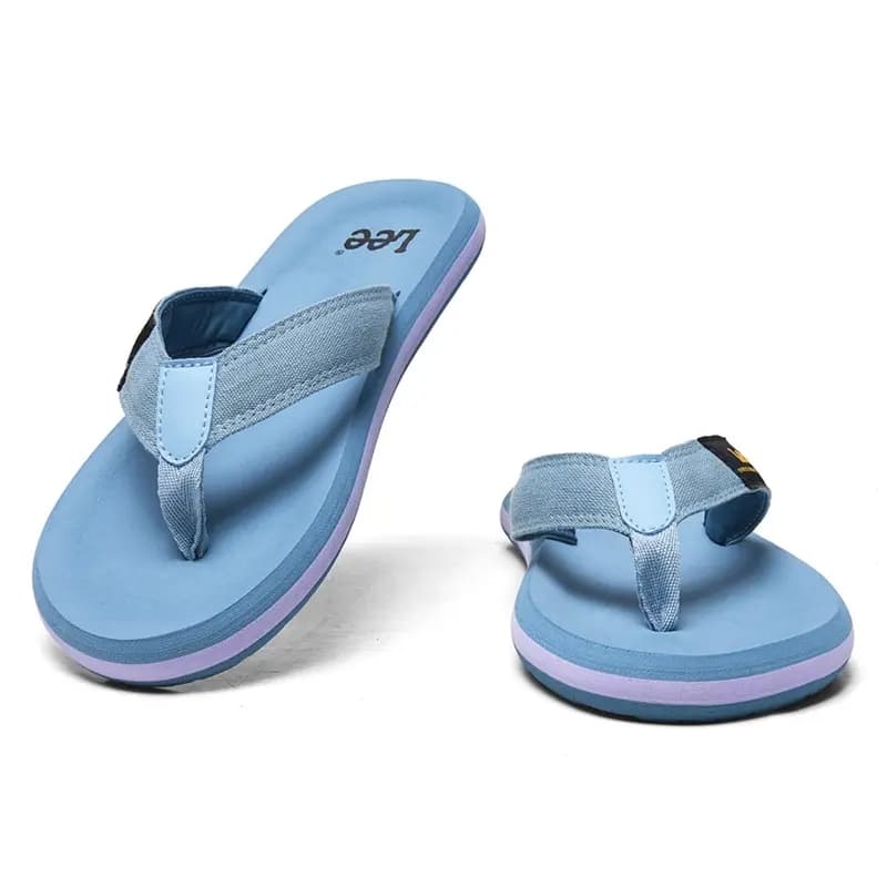 Lee Rubber Sole Stitching Odor Resistant Abrasion Resistant Slip Resistant Quick Drying Flip Flops Men's Black 44