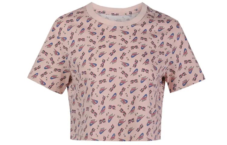 Nike Sportswear Printli T-Shirt Qadın Çəhrayı