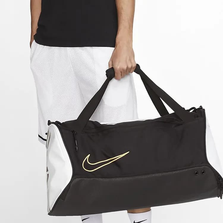 Nike Elite Basketbol Çantası Qara/Ağ/Qızılı 5