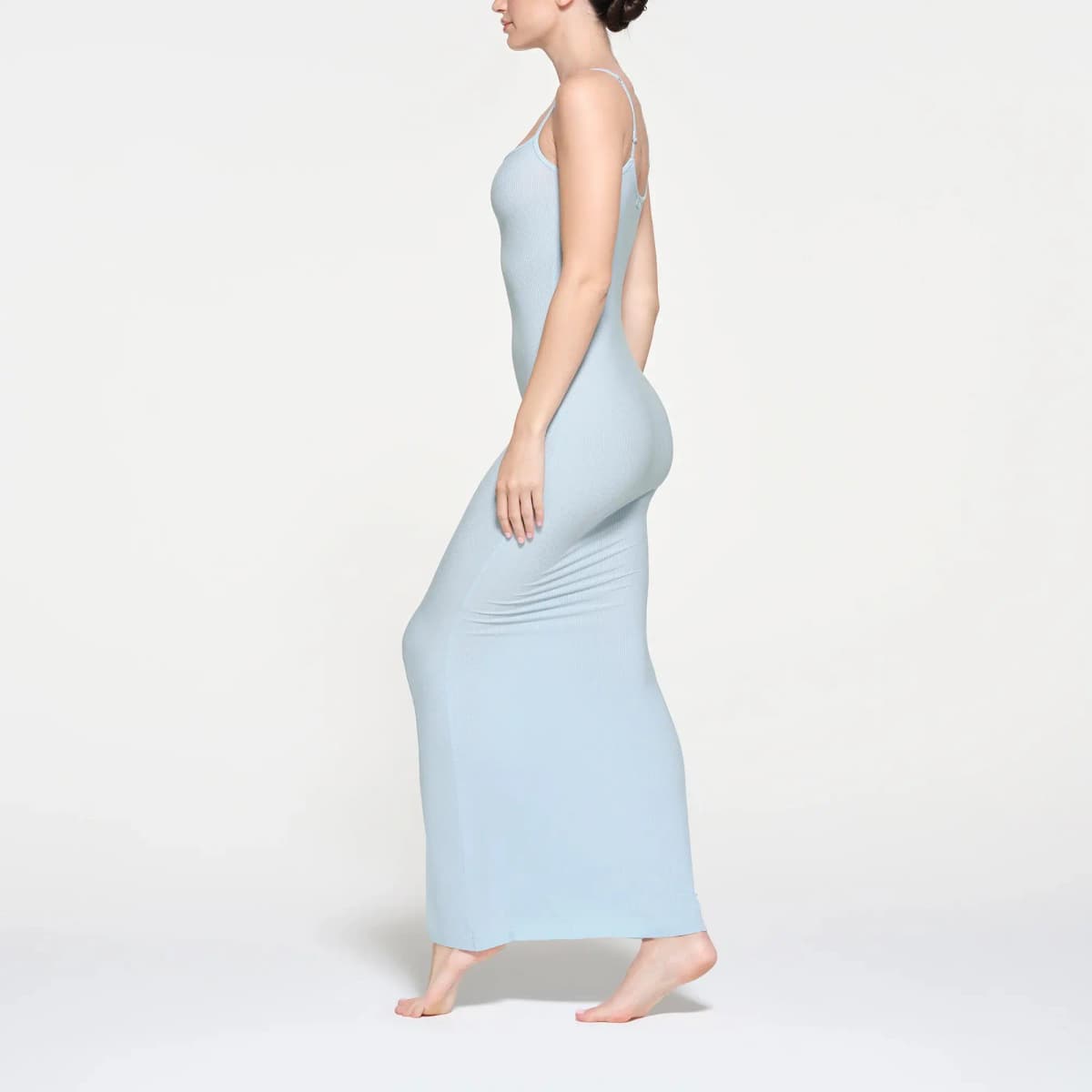 SKIMS SOFT LOUNGE LONG SLIP DRESS Qadın Don Səma Mavisi 4