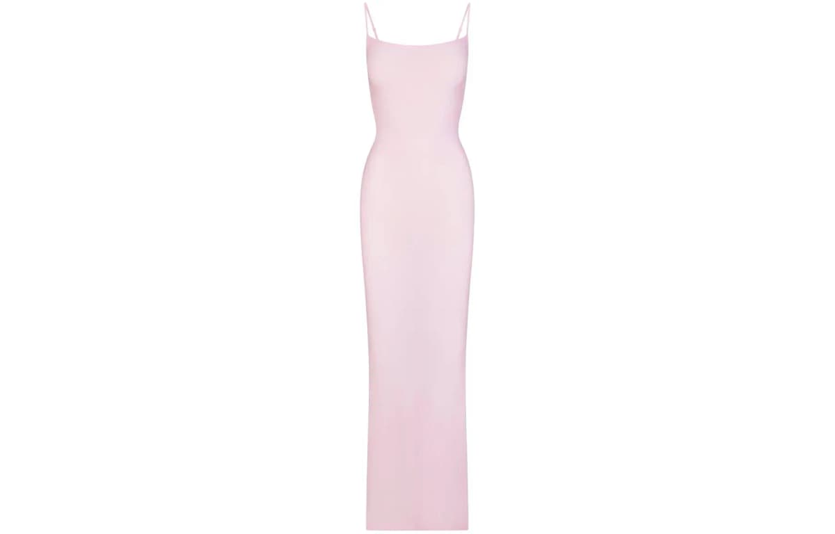 SKIMS SOFT LOUNGE LONG Qadın Slip Donu Cherry Blossom
