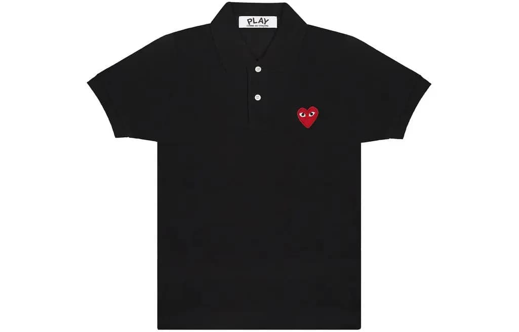 CDG Play Kişi Polo Köynəyi Qara