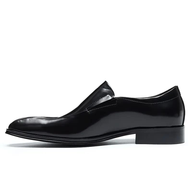 ASTON M.JAZZ Top Layer Leather Dress Shoes Pointed Toe Slip-On Business Casual Men's