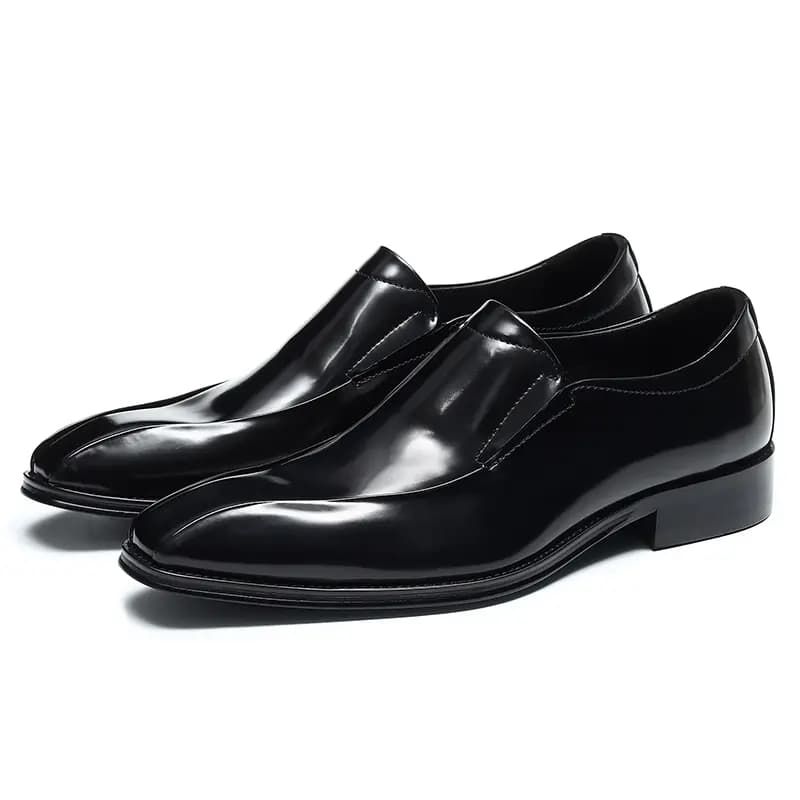 ASTON M.JAZZ Top Layer Leather Dress Shoes Pointed Toe Slip-On Business Casual Men's 3
