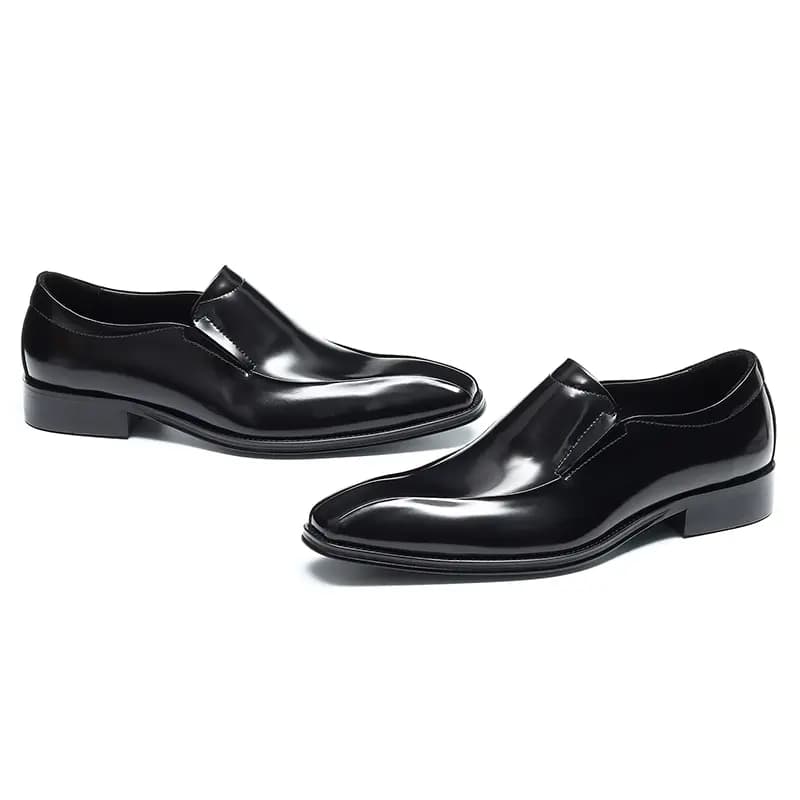 ASTON M.JAZZ Top Layer Leather Dress Shoes Pointed Toe Slip-On Business Casual Men's 5