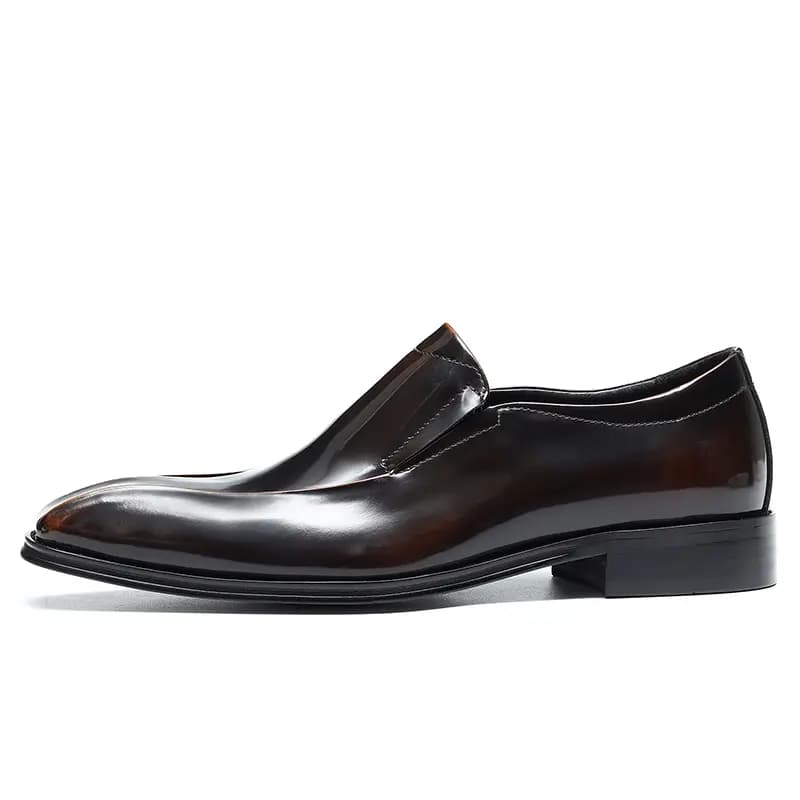 ASTON M.JAZZ Top Layer Leather Dress Shoes Pointed Toe Slip-On Business Casual Men's 8