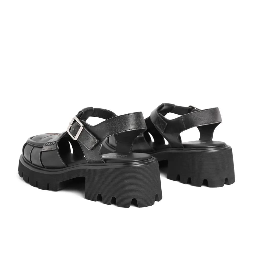 BELLE Roman Sandals 5CM Women's 1Brown Black 9