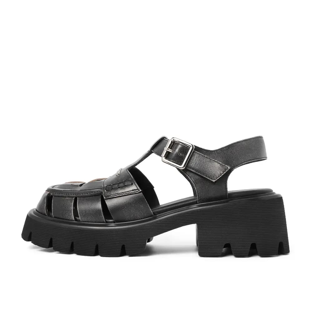BELLE Roman Sandals 5CM Women's 1Brown Black 7