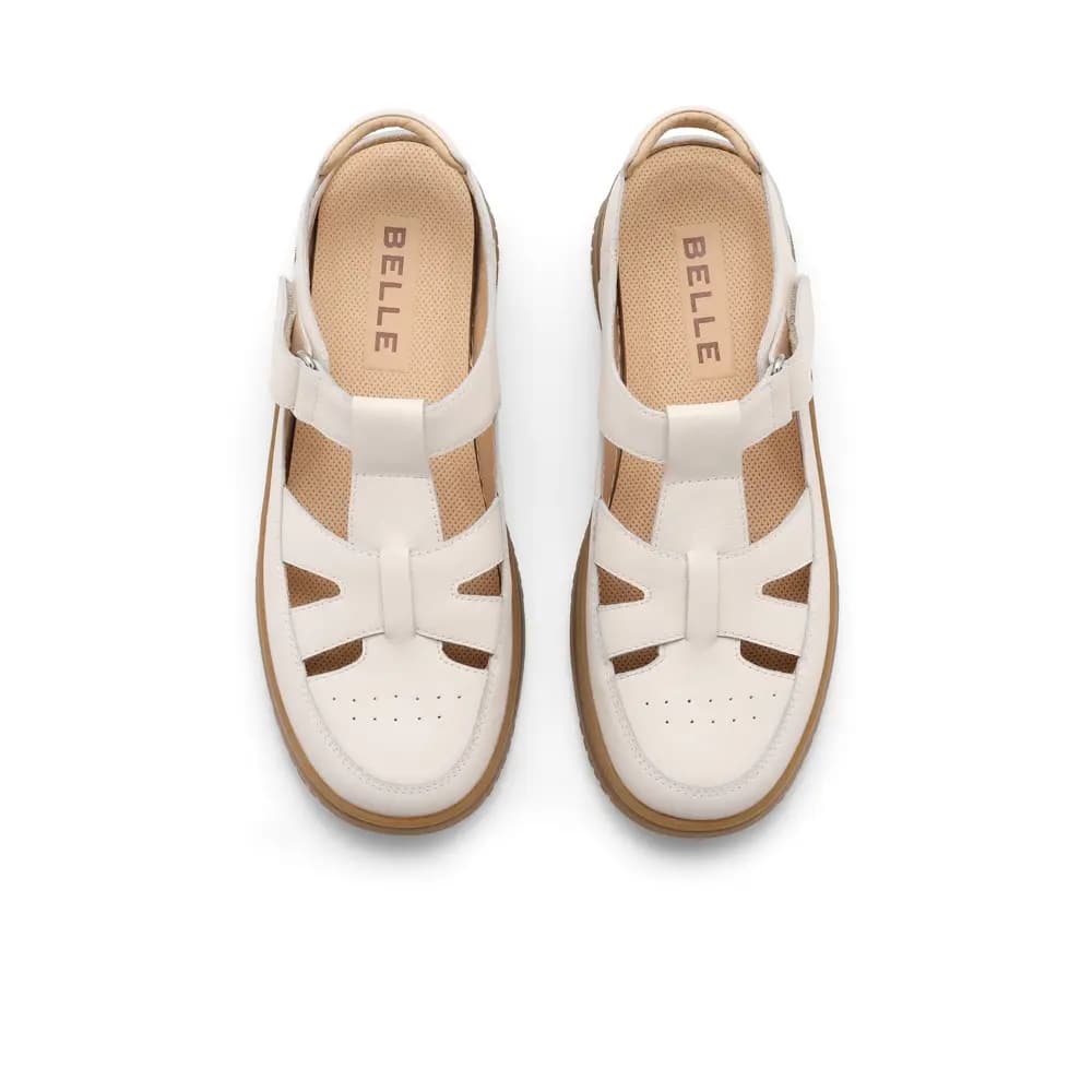 BELLE Roman Sandals 4.5CM Women's Ecru Apricot 3