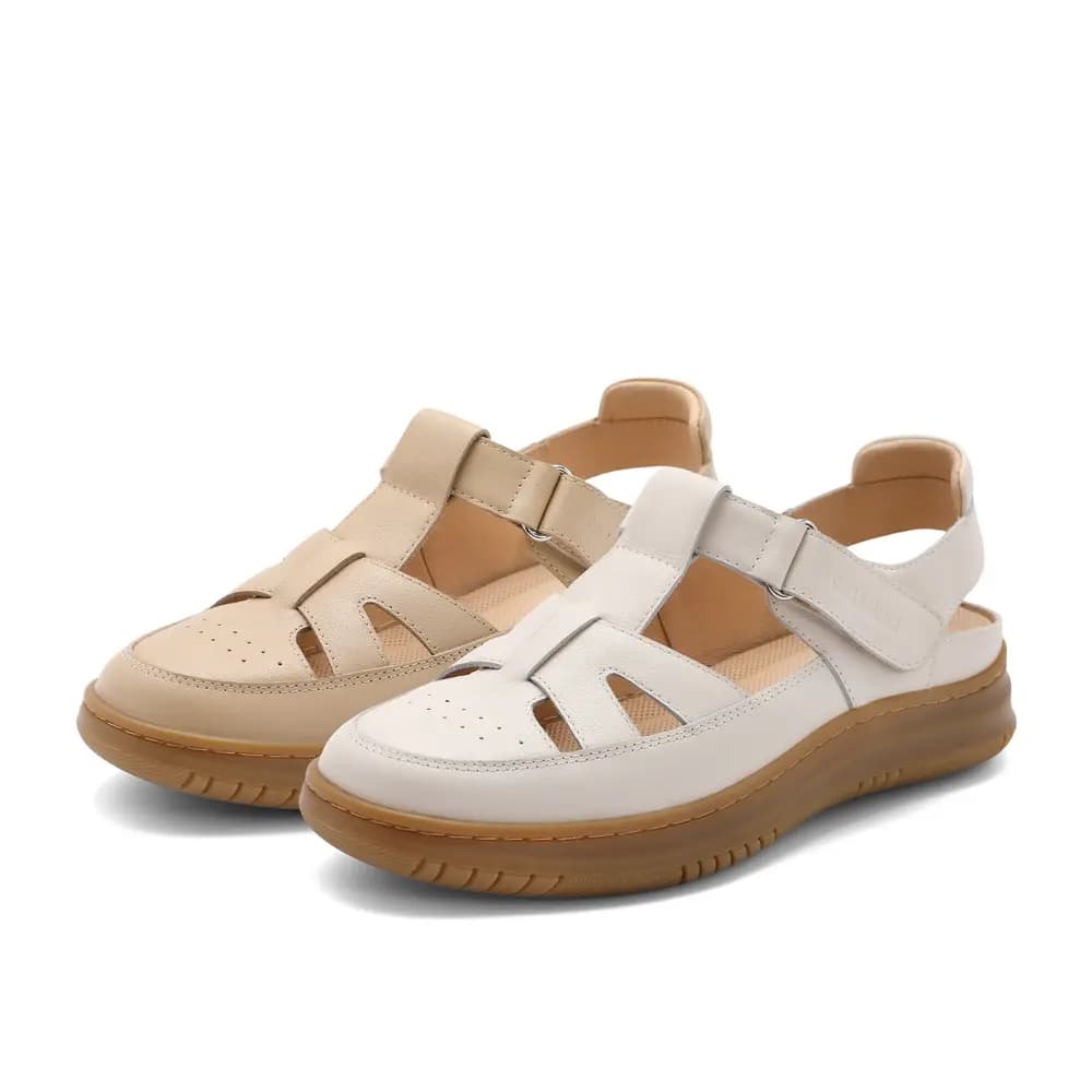 BELLE Roman Sandals 4.5CM Women's Ecru Apricot 11