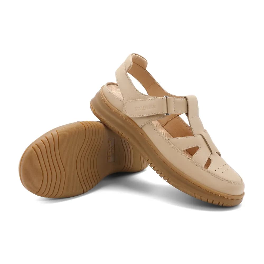 BELLE Roman Sandals 4.5CM Women's Ecru Apricot 12