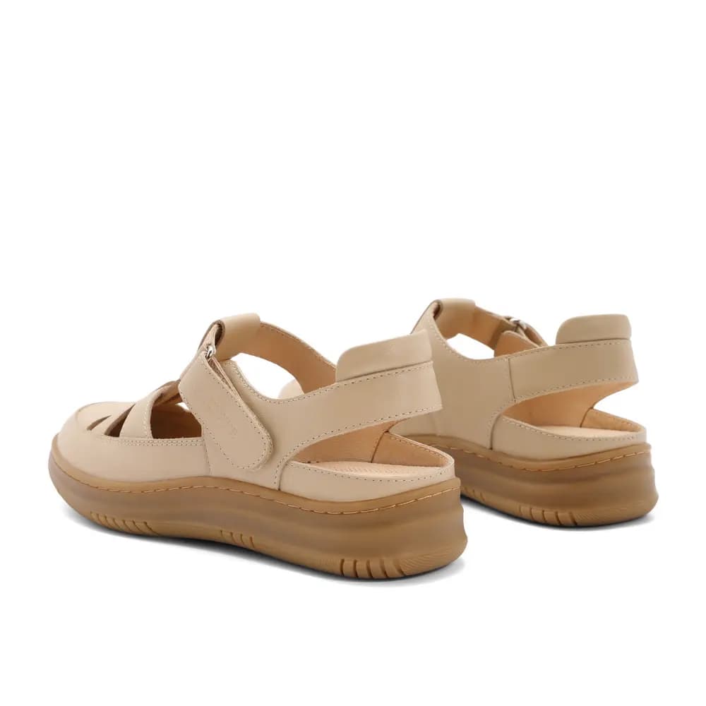 BELLE Roman Sandals 4.5CM Women's Ecru Apricot 10