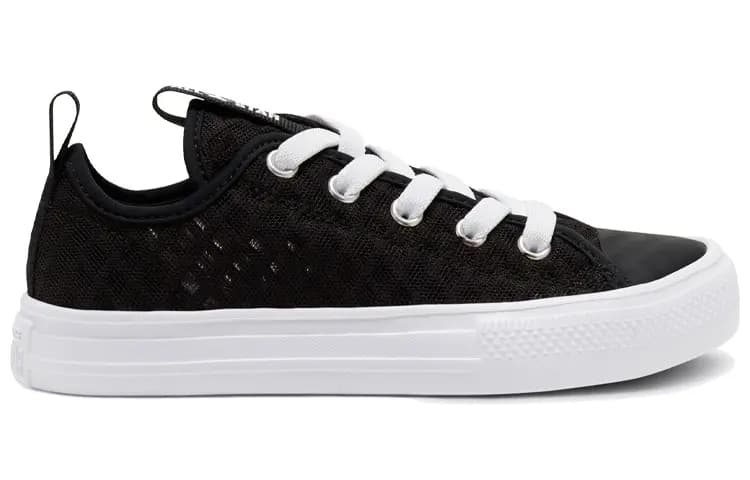 Converse Chuck Taylor All Star Anti-Slip Wear-Resistant Low-Top Canvas Shoes Black Teenagers 2