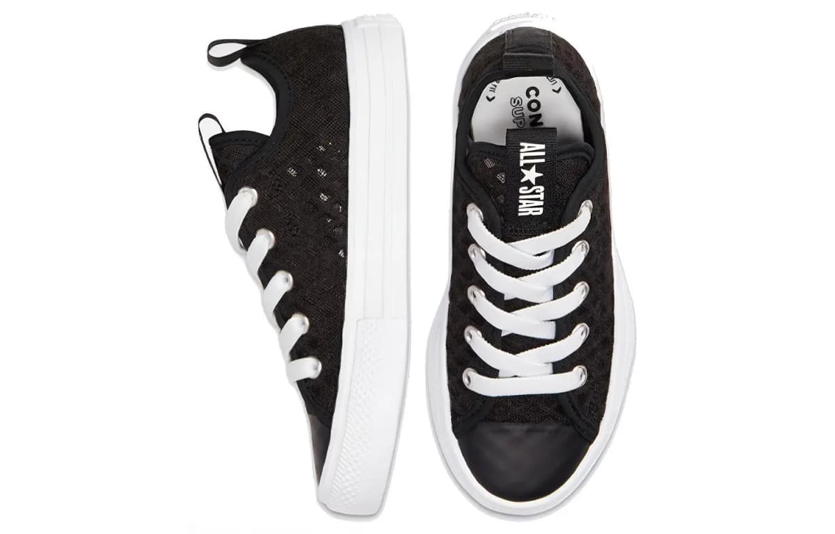 Converse Chuck Taylor All Star Anti-Slip Wear-Resistant Low-Top Canvas Shoes Black Teenagers 4