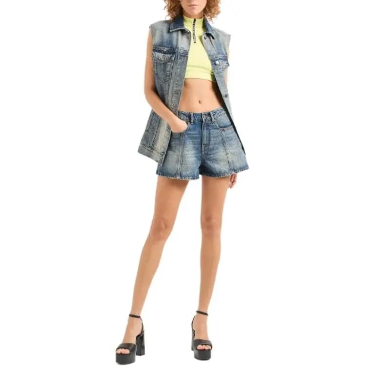 ARMANI EXCHANGEAE SS24 Denim Shorts Women's Indigo 2