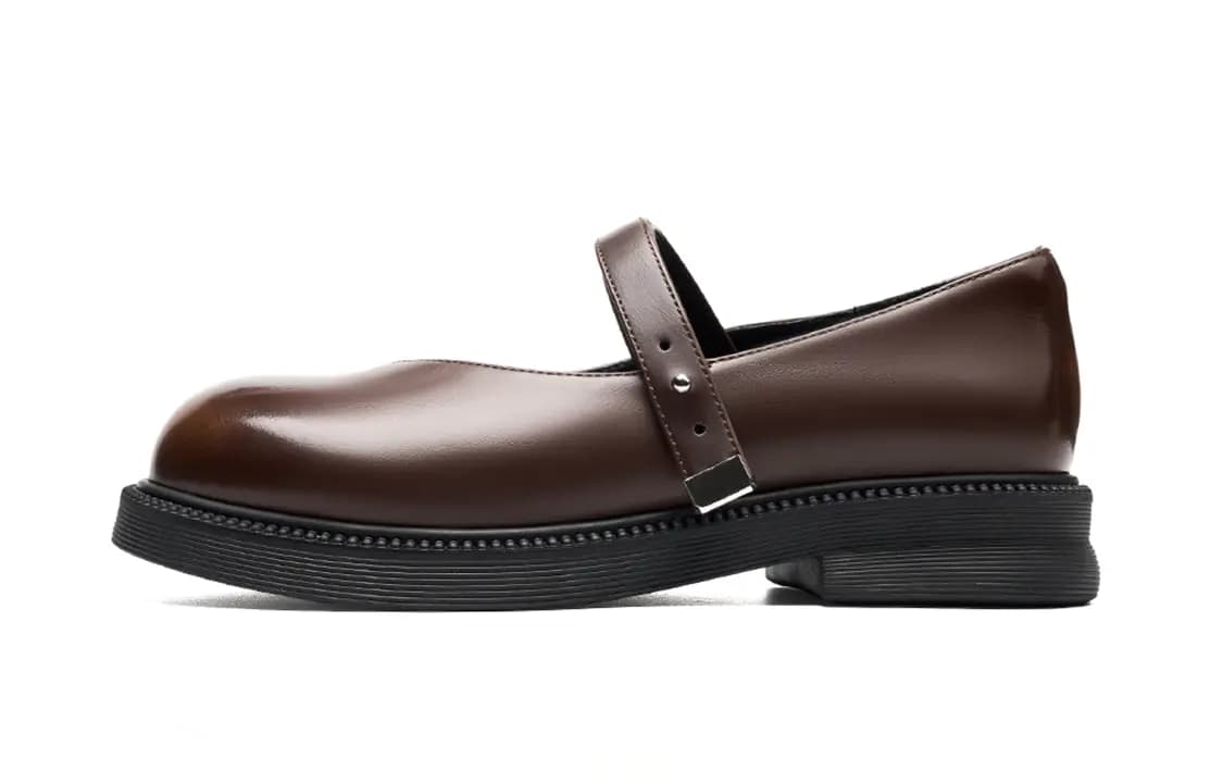 EBLAN Flat Mary Jane Shoes Women's Brown