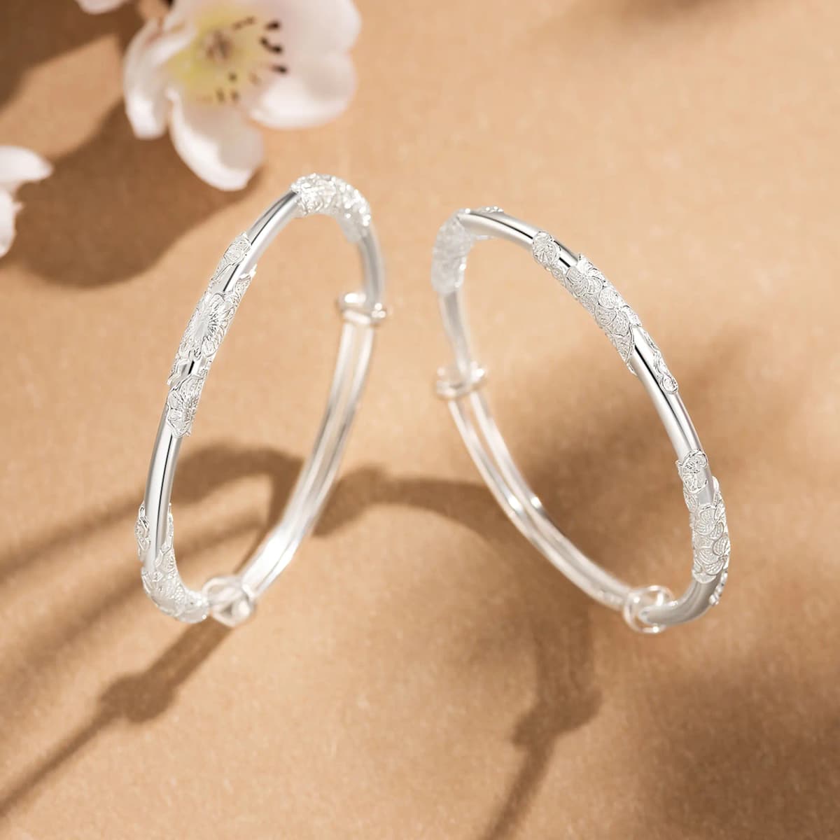 Lao Feng Xiang S999 Fine Silver Sterling Silver Bracelets Women's 84