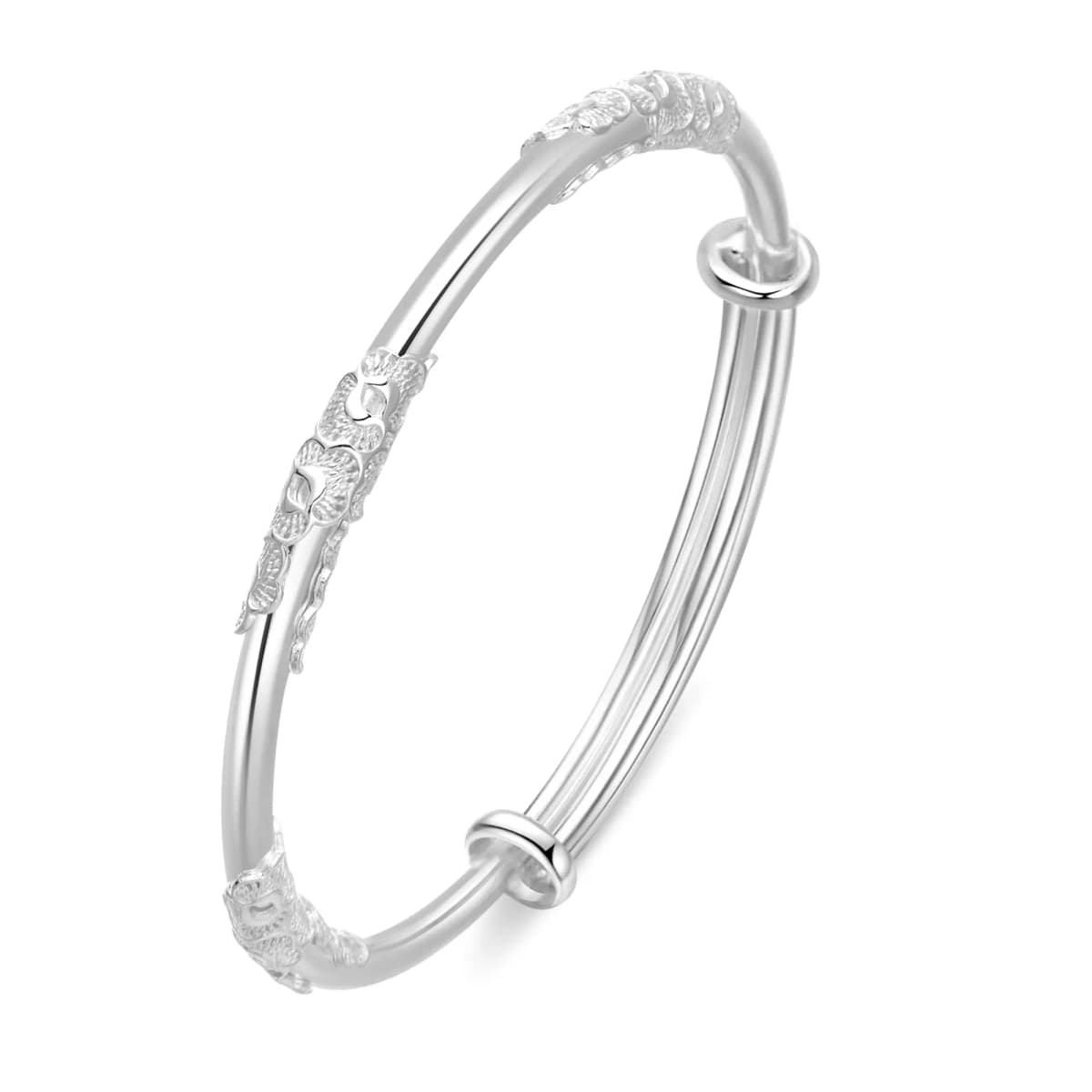 Lao Feng Xiang S999 Fine Silver Sterling Silver Bracelets Women's 86