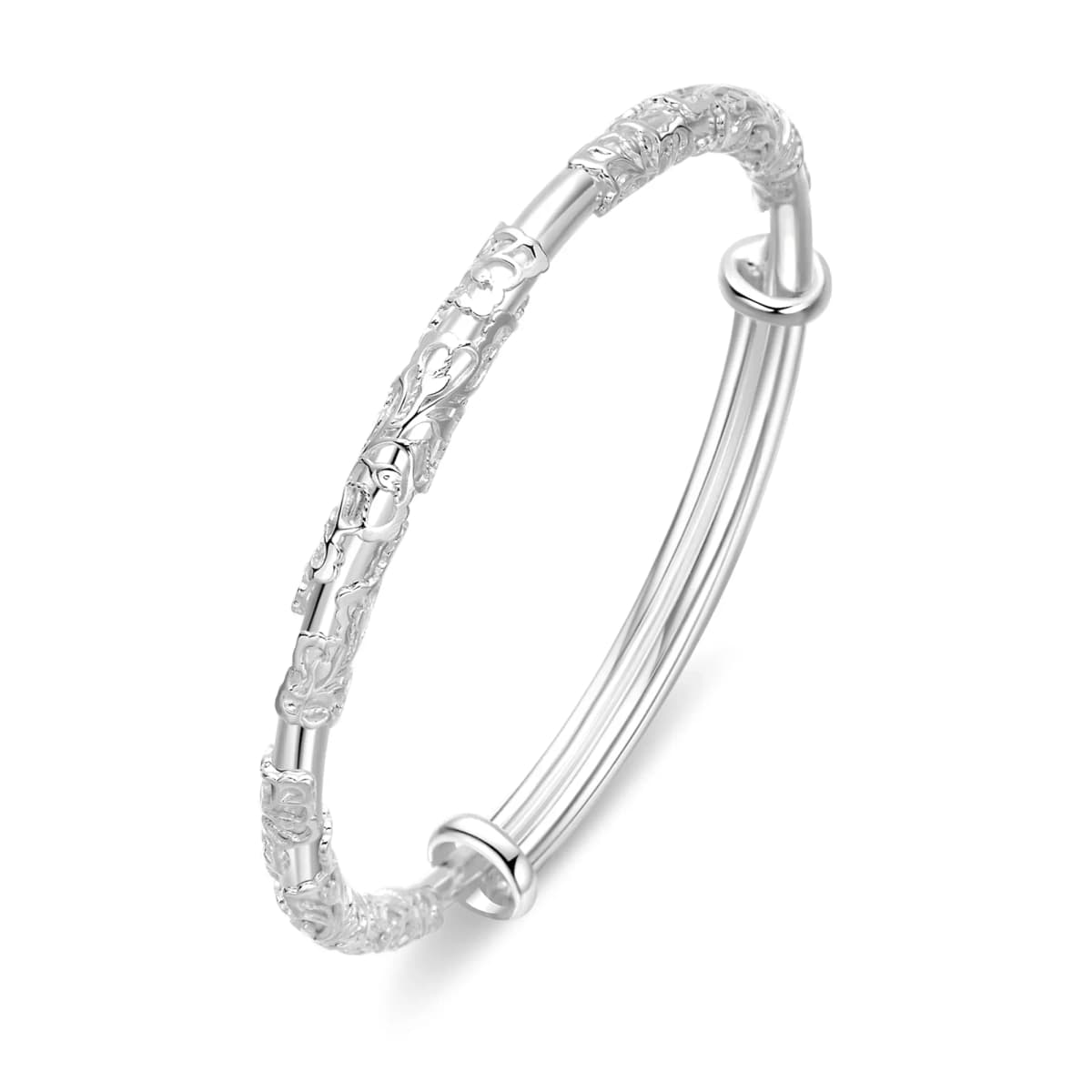Lao Feng Xiang S999 Fine Silver Sterling Silver Bracelets Women's 5