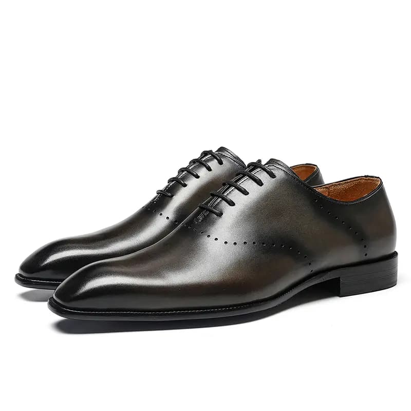 ASTON M.JAZZ Men's Top-Grain Leather Trendy Versatile Commuter Dress Shoes 11