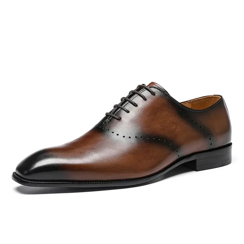 ASTON M.JAZZ Men's Top-Grain Leather Trendy Versatile Commuter Dress Shoes 16