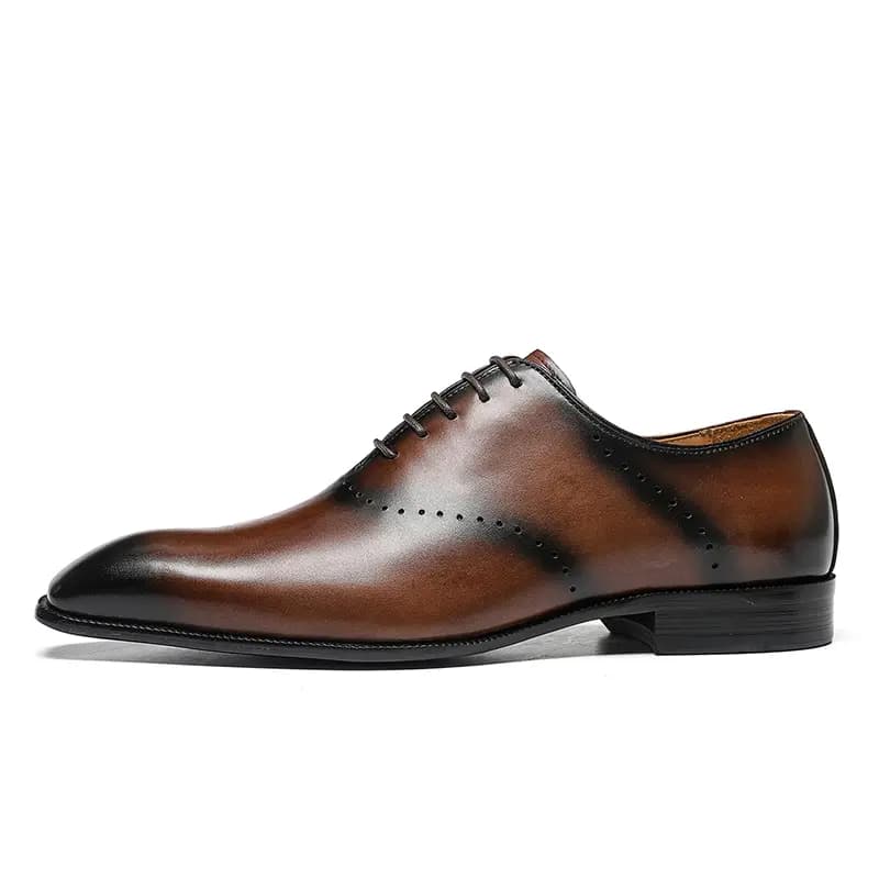 ASTON M.JAZZ Men's Top-Grain Leather Trendy Versatile Commuter Dress Shoes 15