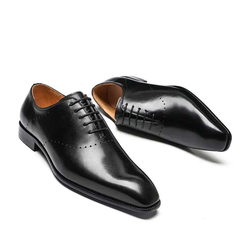 ASTON M.JAZZ Men's Top-Grain Leather Trendy Versatile Commuter Dress Shoes 3