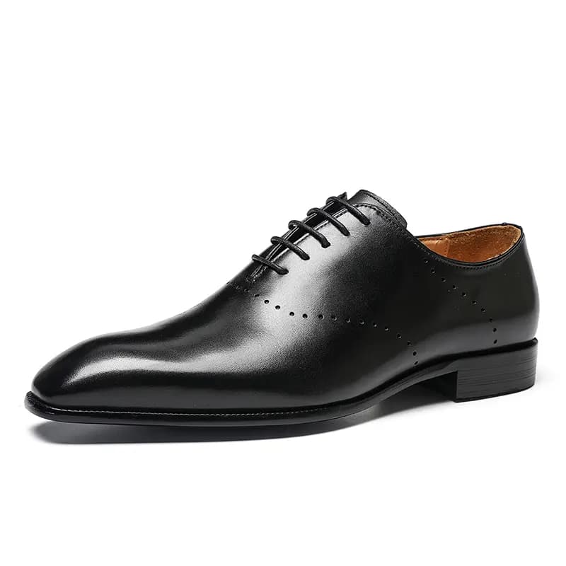 ASTON M.JAZZ Men's Top-Grain Leather Trendy Versatile Commuter Dress Shoes 2