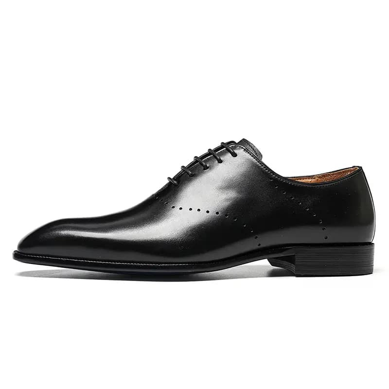 ASTON M.JAZZ Men's Top-Grain Leather Trendy Versatile Commuter Dress Shoes