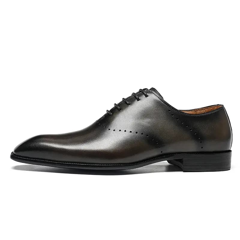 ASTON M.JAZZ Men's Top-Grain Leather Trendy Versatile Commuter Dress Shoes 8