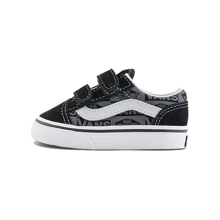 Vans Old Skool Körpə Ayaqqabısı Qara/Boz/Ağ