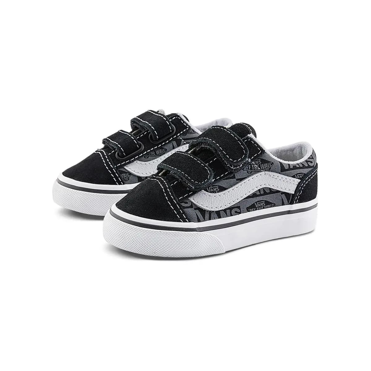 Vans Old Skool Körpə Ayaqqabısı Qara/Boz/Ağ 2