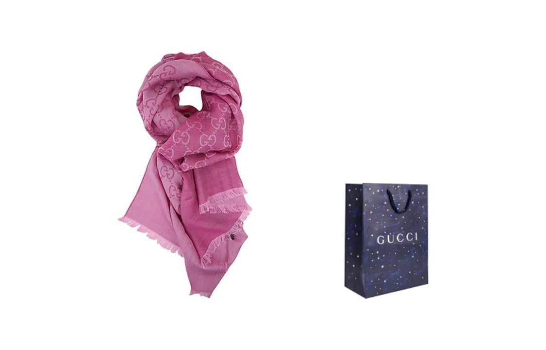 GUCCI Double G Jacquard Fringe Şərf Qadın 6