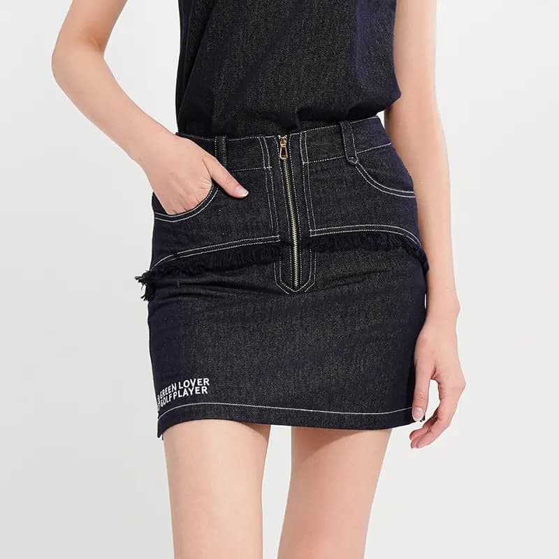 CASTELBAJAC Denim Short Skirts Women's Blue 4