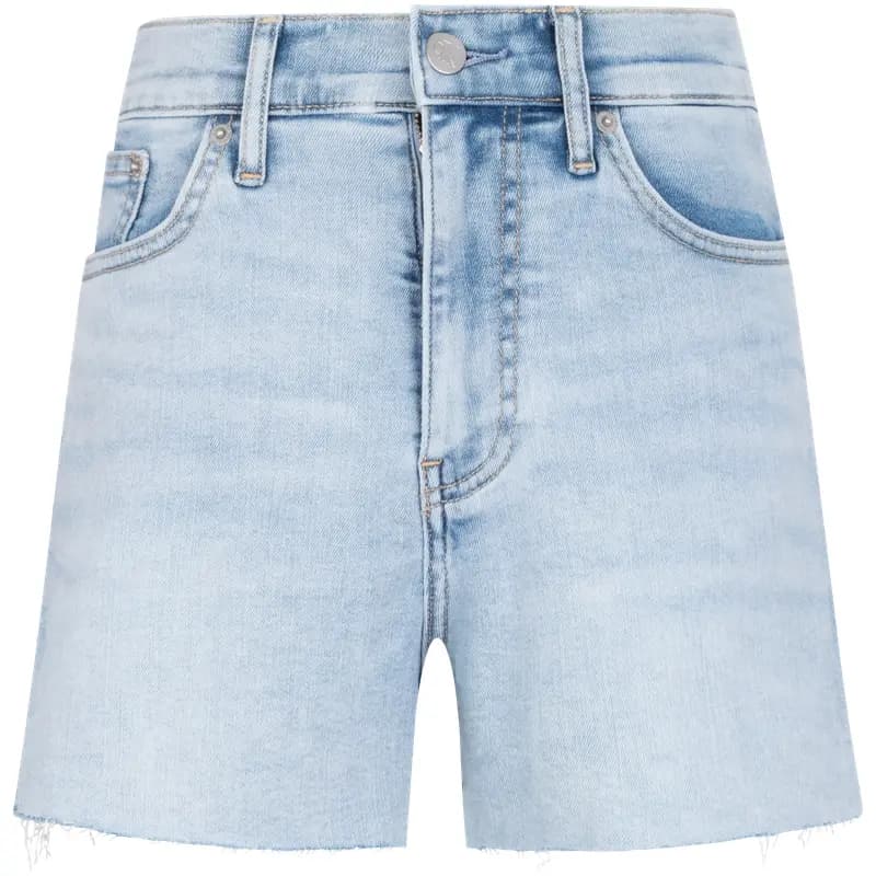 CALVIN KLEIN Yüksək Bel Denim Şort Qadın Açıq Göy