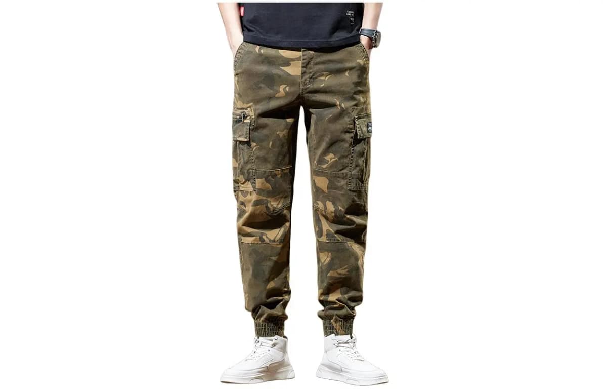 Jeep Logo Print Mid-Rise Comfortable Jogger Cargo Pants Men's