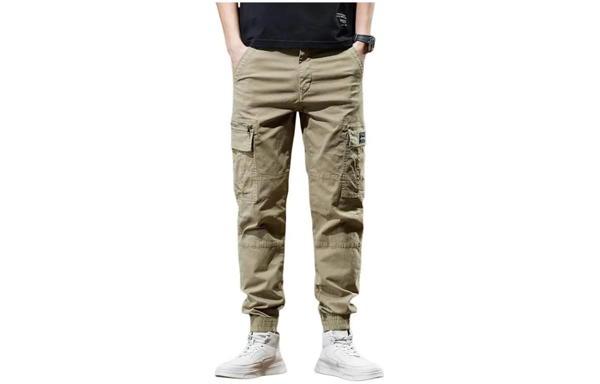Jeep Logo Print Mid-Rise Comfortable Jogger Cargo Pants Men's 4