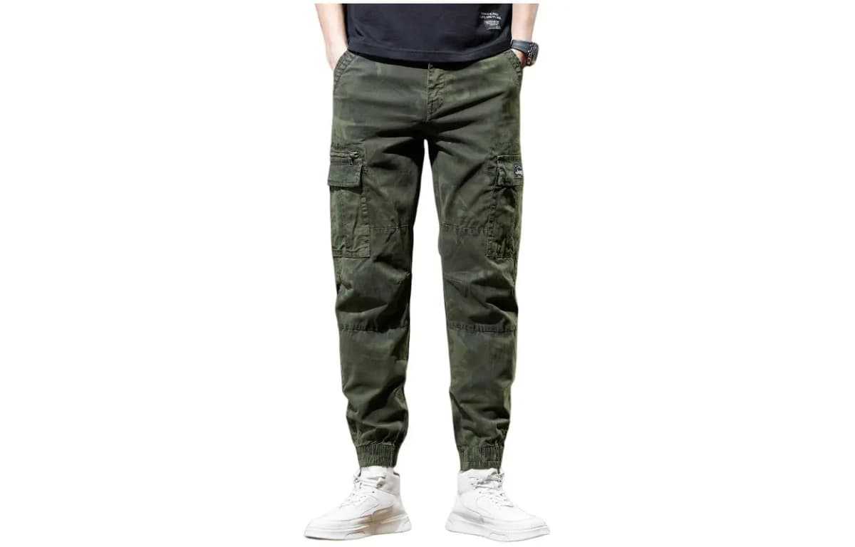 Jeep Logo Print Mid-Rise Comfortable Jogger Cargo Pants Men's 2