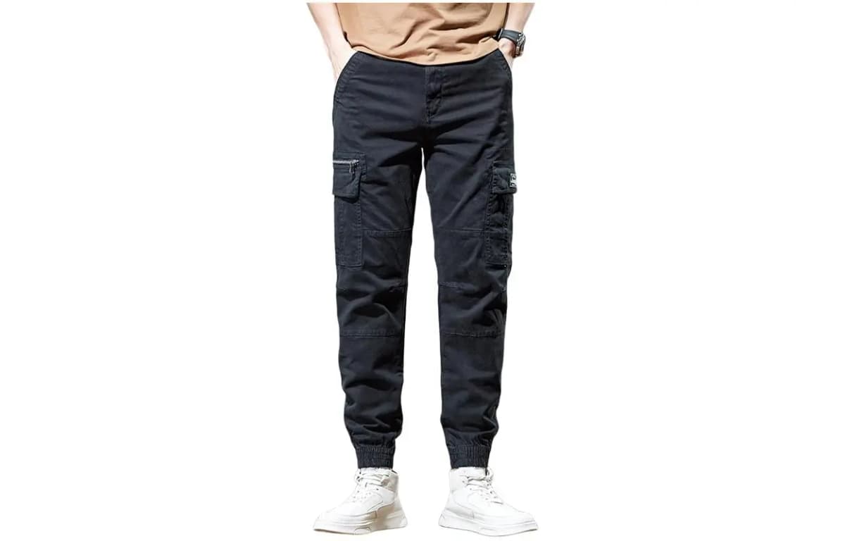 Jeep Logo Print Mid-Rise Comfortable Jogger Cargo Pants Men's 10