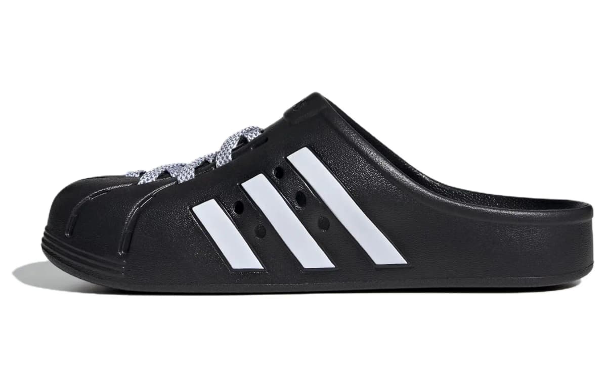 Adidas Adilette Clogs 'Black White'