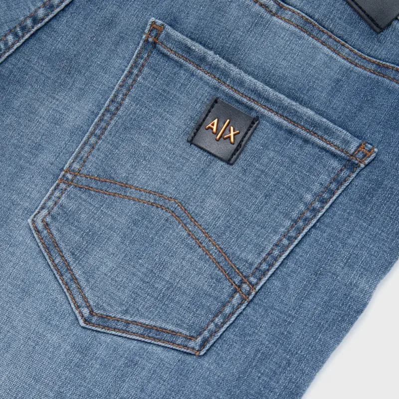 ARMANI EXCHANGE AE SS24 Denim Kişi Şortu Mavi 4