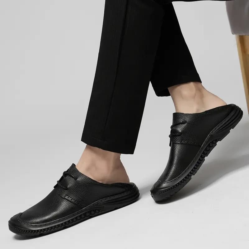 British Knight Soft Comfortable Commuting Trendy Versatile Young Casual Lace-Up Loafers Men's Black 11