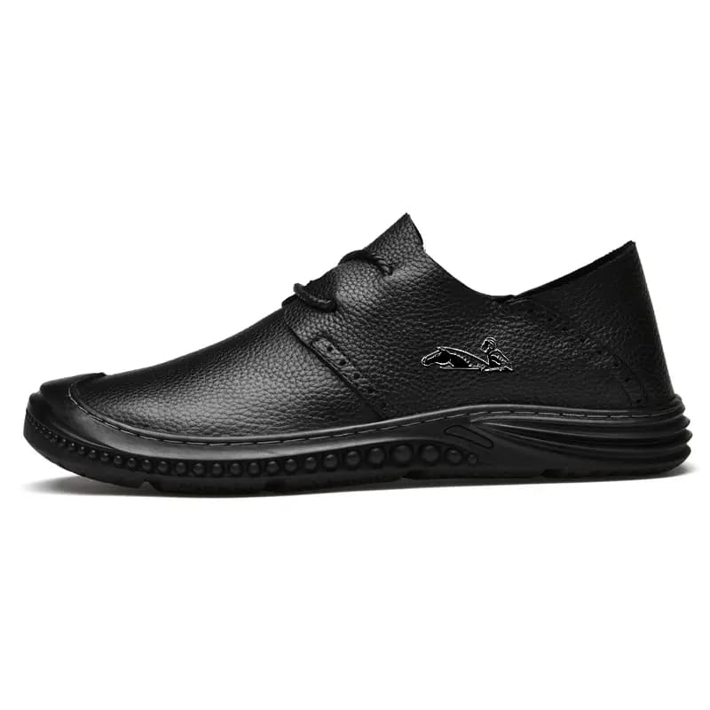 British Knight Soft Comfortable Commuting Trendy Versatile Young Casual Lace-Up Loafers Men's Black