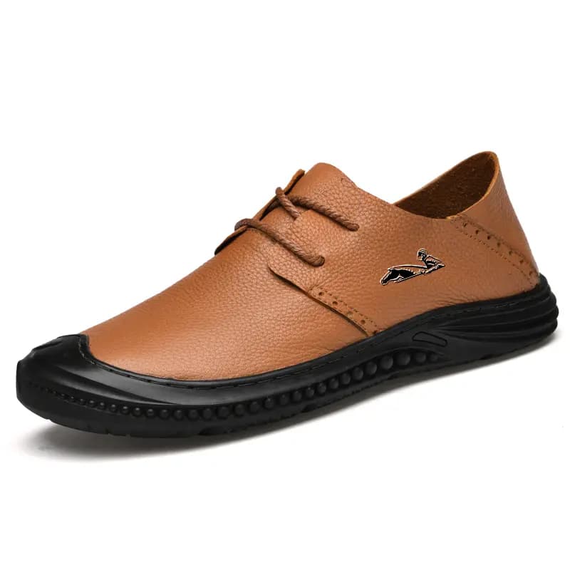 British Knight Soft Comfortable Commuting Trendy Versatile Young Casual Lace-Up Loafers Men's Black 16