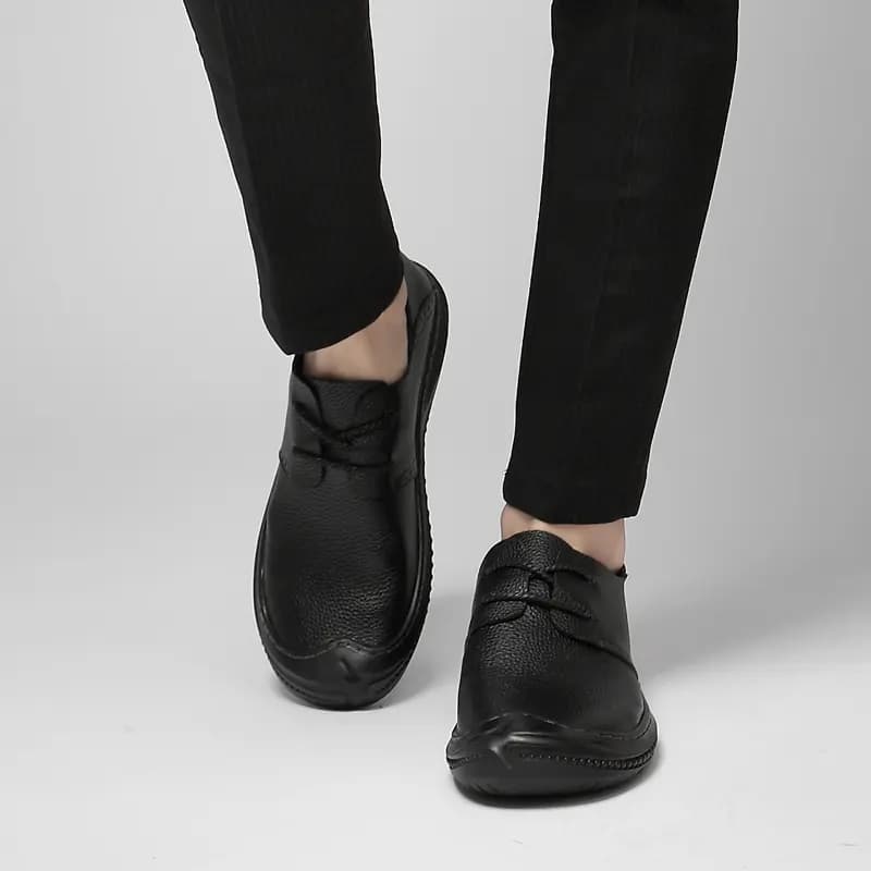 British Knight Soft Comfortable Commuting Trendy Versatile Young Casual Lace-Up Loafers Men's Black 14