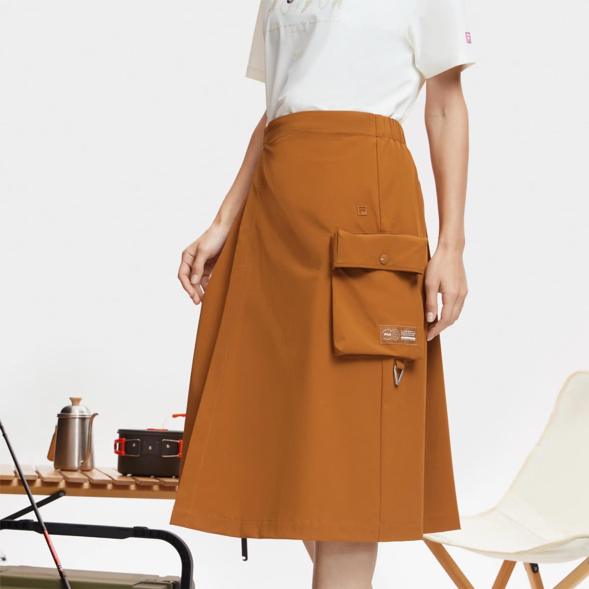 FILA Skirts Women's Cinnamon Brown 5