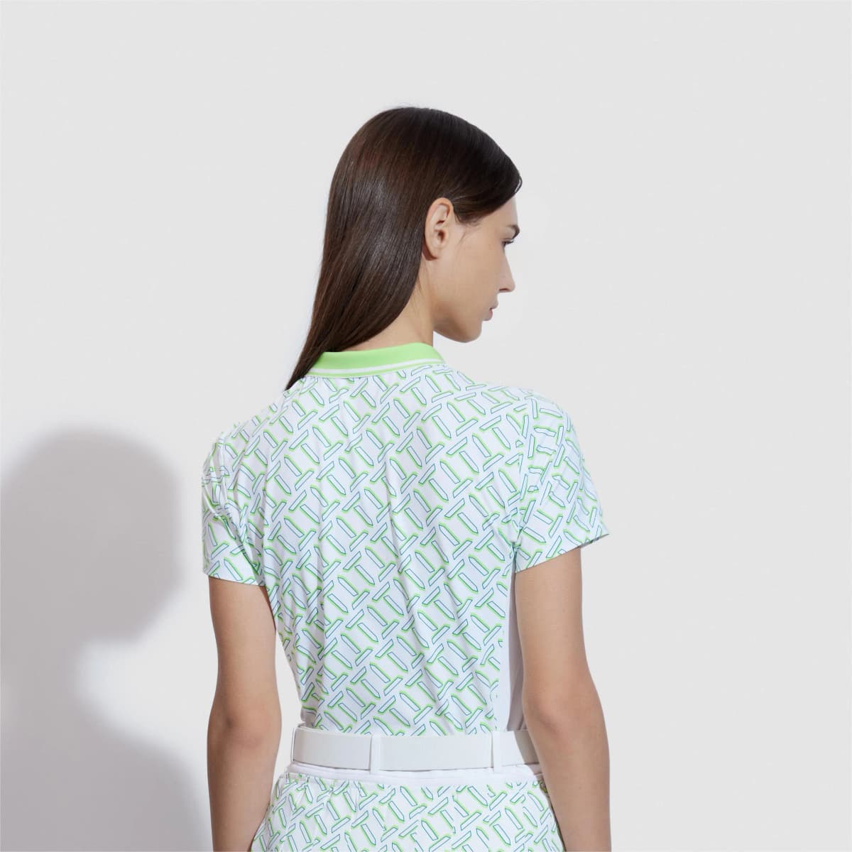 FILA GOLF Series Knit Short-Sleeve Shirt Women's Jade White 5