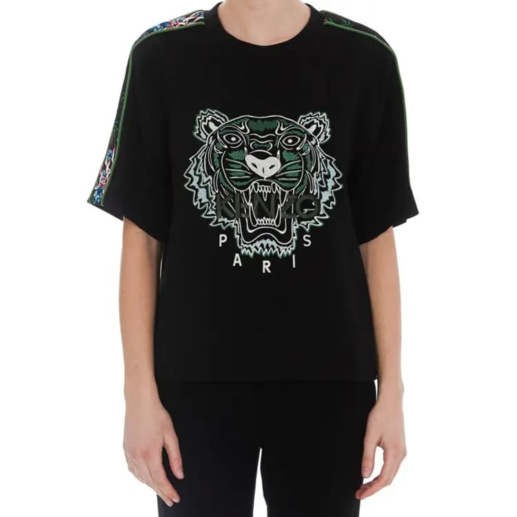 KENZO Classic Tiger Head T-Shirts Women's Black 3