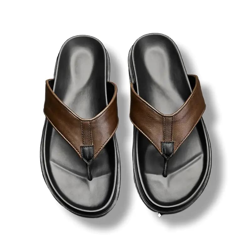 Brounvanm Flip Flops Men's Light Brown 4